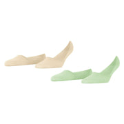 Burlington Everyday 2 Pack No Show Socks - Peppermint Green/Creme Beige