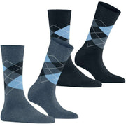 Burlington Everyday Argyle 2-Pack Socks - Light Denim Blue