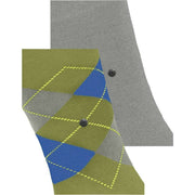 Burlington Everyday Argyle Mix 2-Pack Socks - Moss Green/Grey