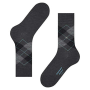 Burlington Manchester Socks - Anthracite Grey/Black