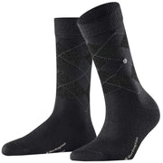 Burlington Marylebone Lurex Socks - Black