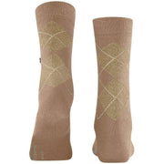 Burlington Marylebone Lurex Socks - Camel Brown