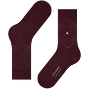 Burlington Marylebone Lurex Socks - Claret Red