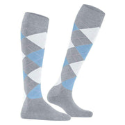 Burlington Queen Knee High Socks - Artic Grey/Blue