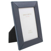 Byron and Brown Slim Classic Nappa Leather 6 x 4 Photo Frame - Navy