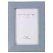 Byron and Brown Slim Classic Nappa Leather 6 x 4 Photo Frame - Powder Blue