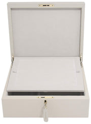 Stackers Luxury Medium Photo Jewellery Box - Oatmeal Cream