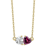 elements-gold-toi-et-moi-heart-garnet-and-topaz-9ct-gold-necklace---goldred-35461247
