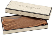 Elie Beaumont Herringbone Gloves - Camel Brown