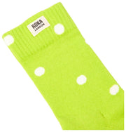 Roka Wimbledon Crew Socks - Lime Green Dot