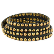 Campomaggi Ametista Stud Leather Belt - Black