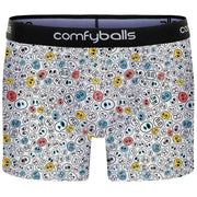 Comfyballs Cotton Long Boxer - Smiley White