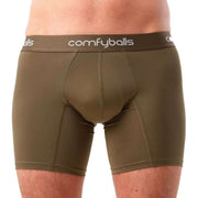 Comfyballs Performance Long Boxer - Olive Green