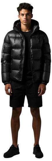 Helvetica Mountain Pioneers Summit Hooded Down Jacket - Black