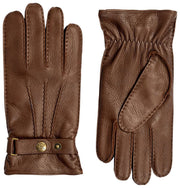 Dents Whitchurch Deerskin Leather Gloves - Walnut Brown