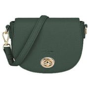 David Jones Small Turnlock Shoulder Bag - Dark Green