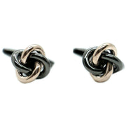 David Van Hagen Knot Cufflinks - Grey/Rose Gold