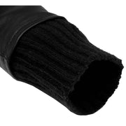 Dents Aubrey Fingerless Leather Mittens - Black