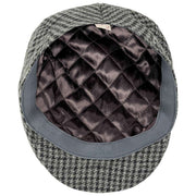 Dents Blashford Tweed Flat Cap  - Charcoal Grey