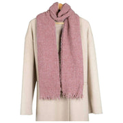 Dents Boucle Fringe Scarf - Thistle Pink