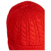 Dents Cable Knit Beanie Hat - Berry Red