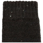Dents Chevron Knit Sequin Gloves - Black