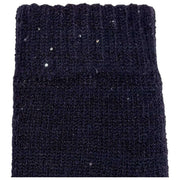 Dents Chevron Knit Sequin Gloves - Navy