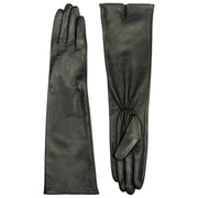 Dents Demi Long Leather Gloves - Black