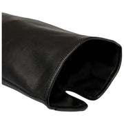 Dents Demi Long Leather Gloves - Black