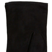 Dents Eva Trim Fingerless Suede Mittens - Black