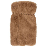 Dents Fingerless Faux Fur Mittens - Chestnut Brown