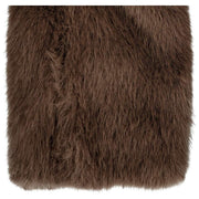 Dents Fingerless Faux Fur Mittens - Mocca Brown
