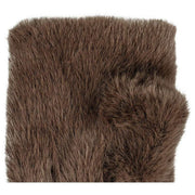 Dents Fingerless Faux Fur Mittens - Mocca Brown