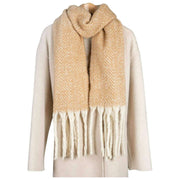 Dents Herringbone Blanket Scarf - Toffee Beige