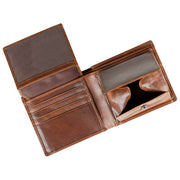 Dents Itchen Coin Bifold Wallet - Cognac Brown
