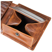 Dents Itchen Coin Bifold Wallet - Cognac Brown
