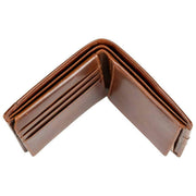 Dents Itchen Coin Bifold Wallet - Cognac Brown