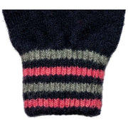 Dents Knitted Stripe Cuff Gloves - Navy