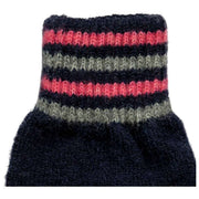 Dents Knitted Stripe Cuff Gloves - Navy