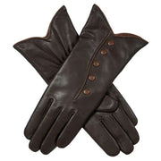 Dents Margot Wool-Lined Leather Gloves - Mocca Brown/Cognac