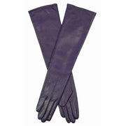 Dents Mia Single-Point Long Above-Elbow Lined Leather Gloves - Blueberry Blue