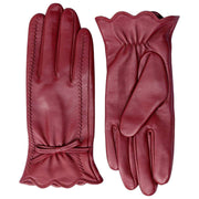 Dents Mosie Touchscreen Leather Gloves - Shiraz Burgundy
