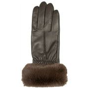 Dents Nieve Touchscreen Leather Gloves - Mocca Brown