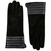 Dents Olivette Touchscreen Water Resistant Suede Gloves - Black