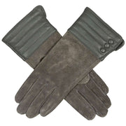 Dents Olivette Touchscreen Water Resistant Suede Gloves - Charcoal Grey