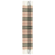 Dents Plaid Check Blanket Scarf - Pale Pink/Black