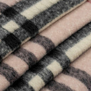 Dents Plaid Check Blanket Scarf - Pale Pink/Black