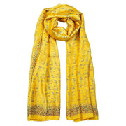 Dents Star Geometric Print Lightweight Scarf - Yellow