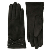 Dents Touchscreen Velour-Lined Faux Suede Gloves - Black