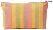 Roka Maida Vale Medium Cotton Canvas Pouch - Faded Multi Stripe